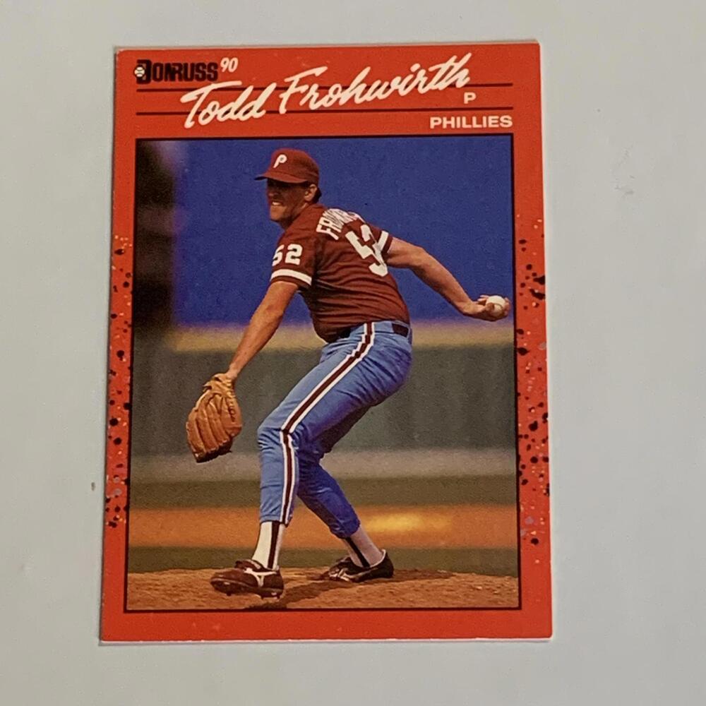 1990 Donruss‎ Todd Frohwirth Phillies Baseball Card